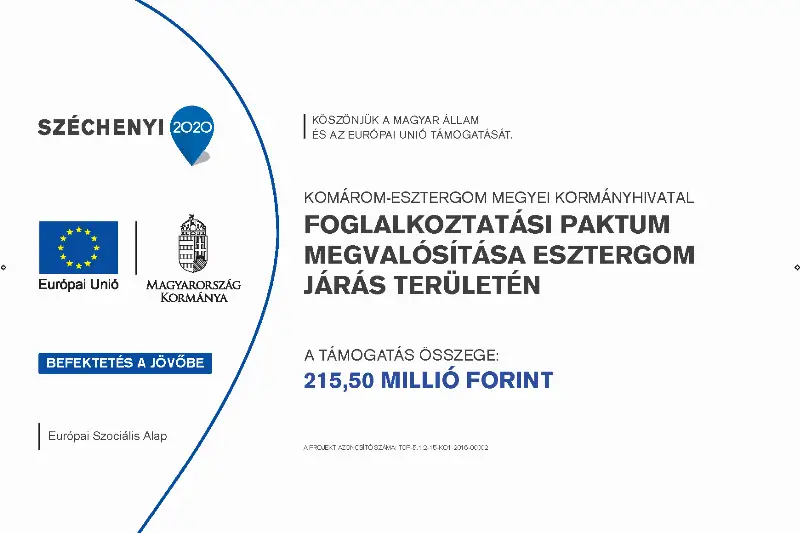 Foglalkoztatási paktum megvalósítása Esztergom járás területén (TOP- 5.1.2-15-KO1-2016-00002)