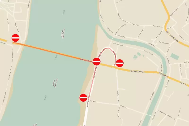 Forgalomkorlátozások a Mária Valéria híd környékén