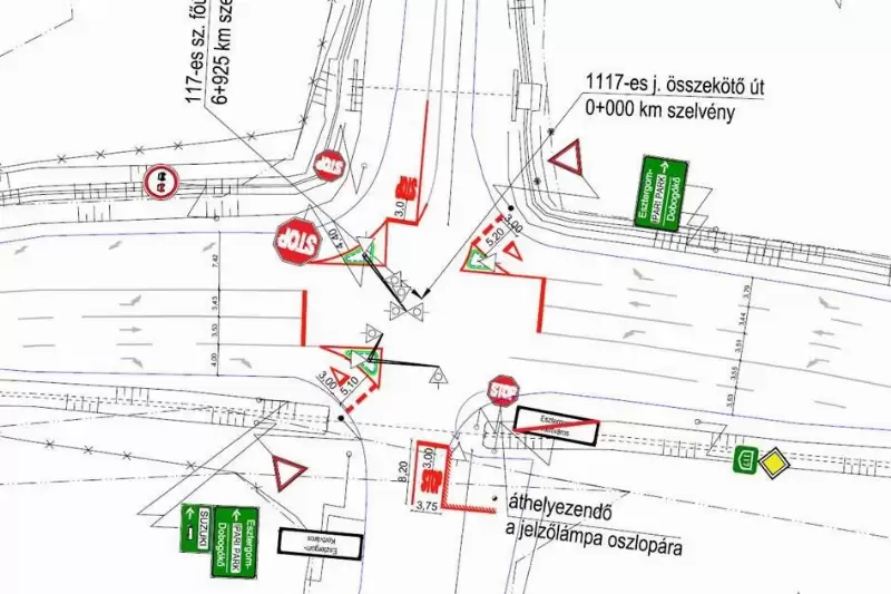 A 117-es út lámpás kereszteződésének helyes használata