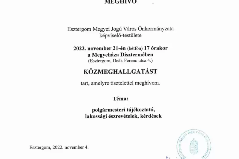 Közmeghallgatás 2022