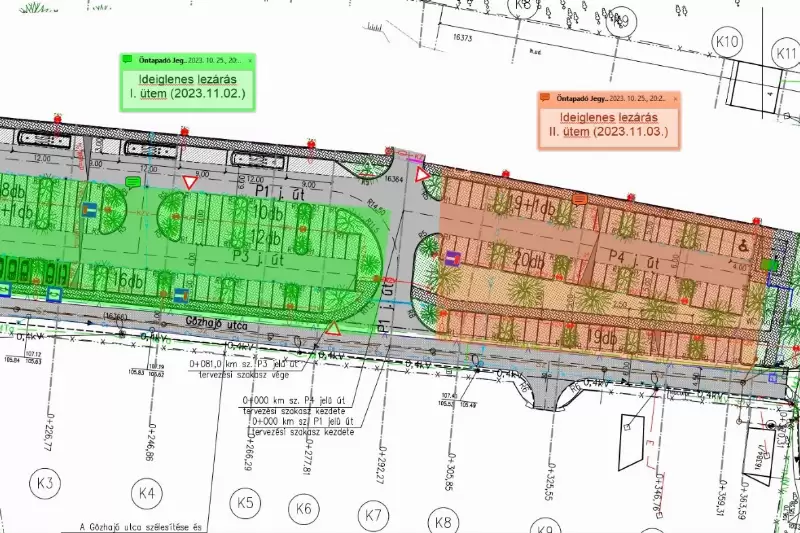 Ideiglenesen lezárásra kerül a Zöld parkoló