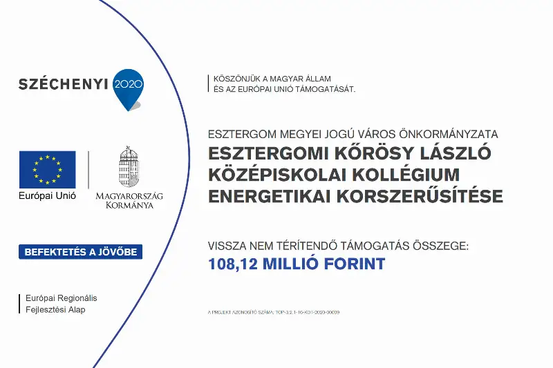 Esztergomi Kőrösy László Középiskolai Kollégium energetikai korszerűsítése