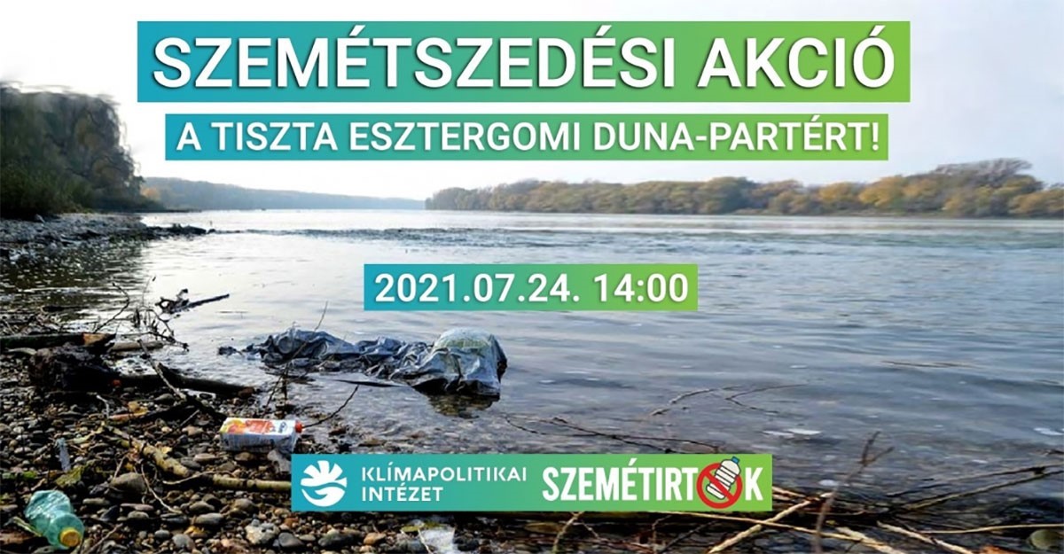 Műanyagmentes július: az esztergomi Duna-part fontos szakasza tisztul meg
