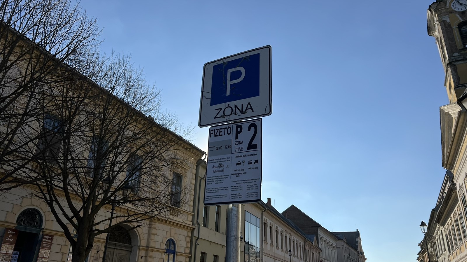 Tájékoztatás parkolásról